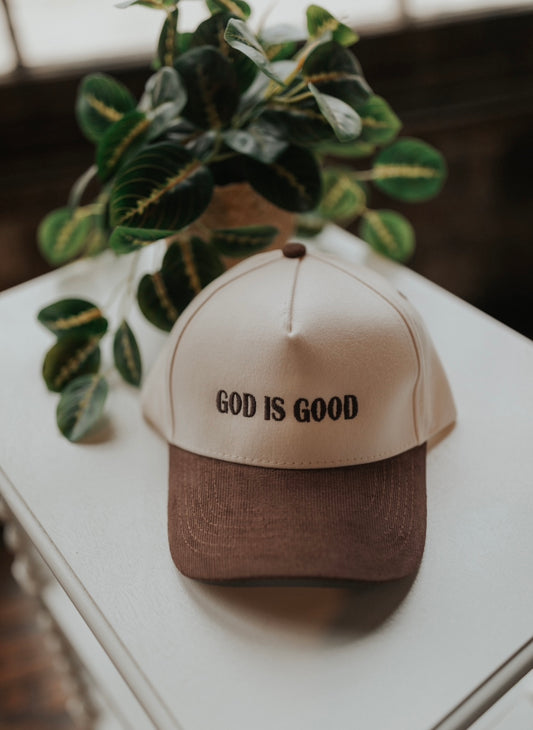 God Is Good Snapback - Brown Corduroy
